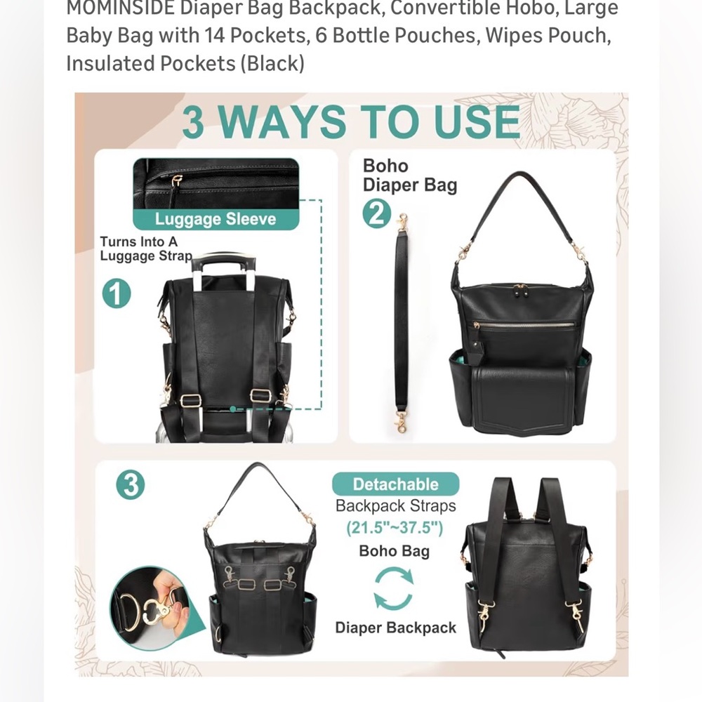 Mominside Boho Diaper Bag - Picture 10 of 11